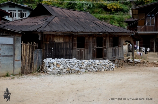 Teak house at Bawpadan village, Mogok