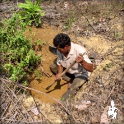 Digging for rubies by hand at Bo Rai